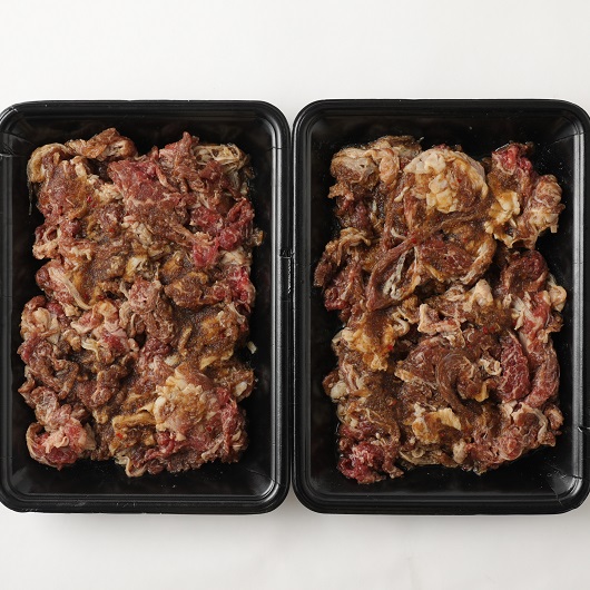 九州産黒毛和牛中津留秘伝のタレに漬け込んだ味付け切落し肉 約1kg（500g×2パック）