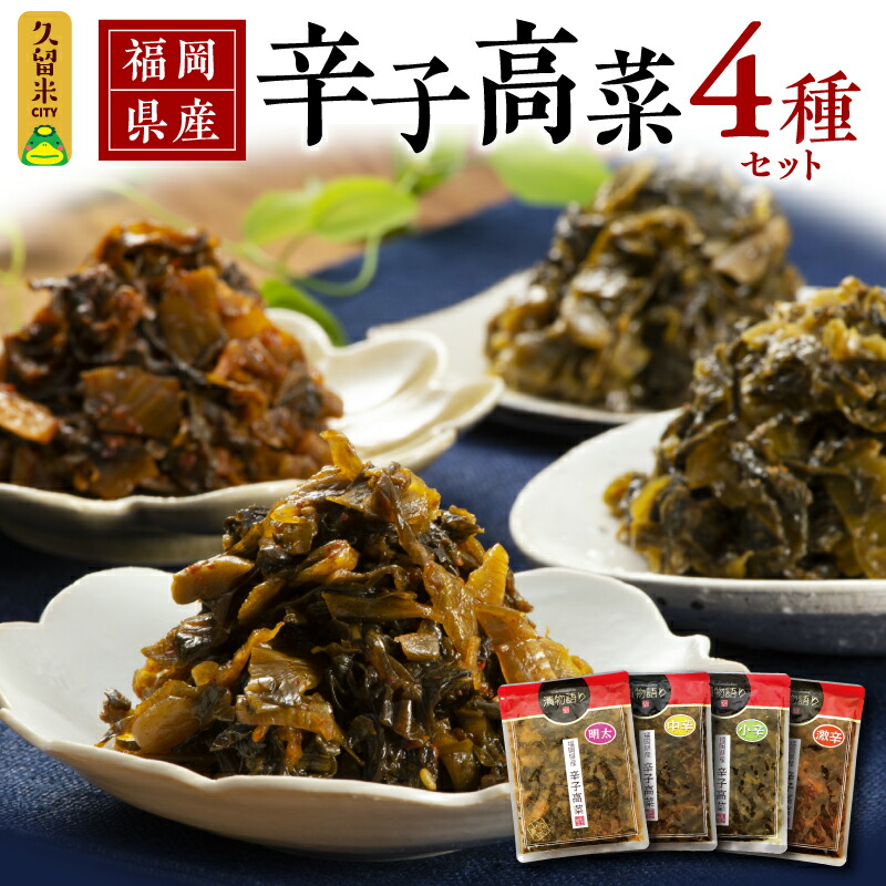 福岡県産辛子高菜4種セット