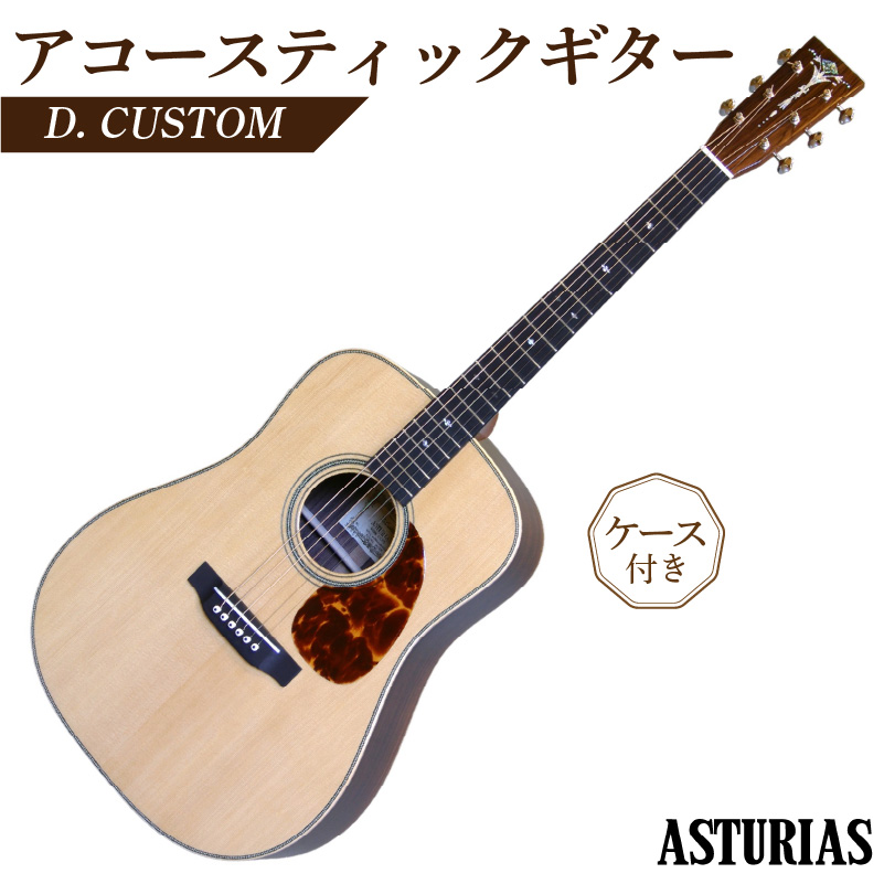アストリアス　アコースティックギター　D. CUSTOM（ケース付）