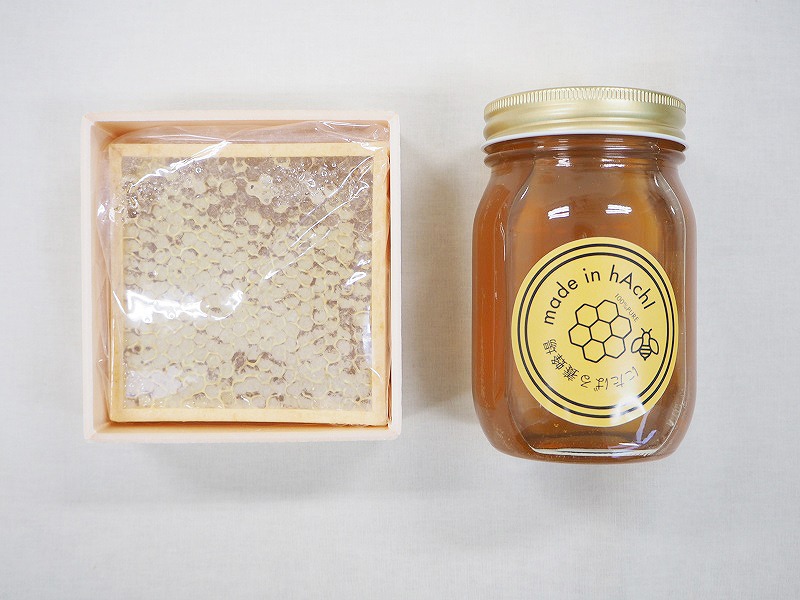蜂蜜500gと巣蜜１つのセット