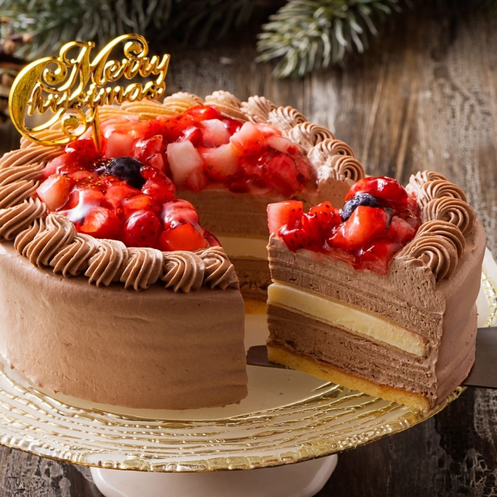クリスマスチョコミルクレープケーキ 4号サイズ	